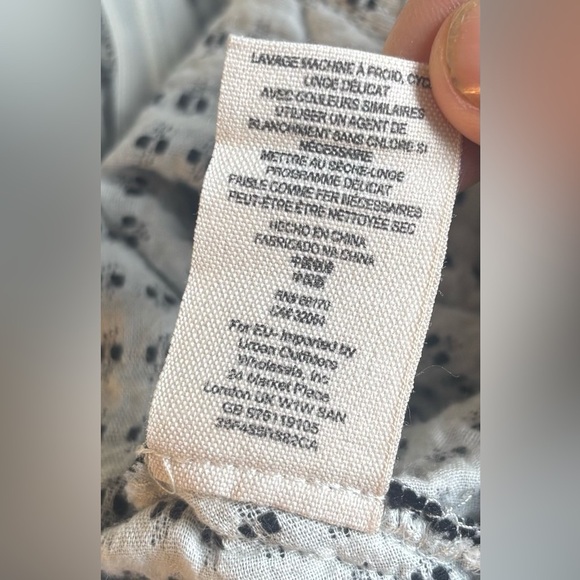 Free People Bento Black/White Woven Striped A Line Mini Skater Skirt Size 10 EUC - Picture 8 of 10